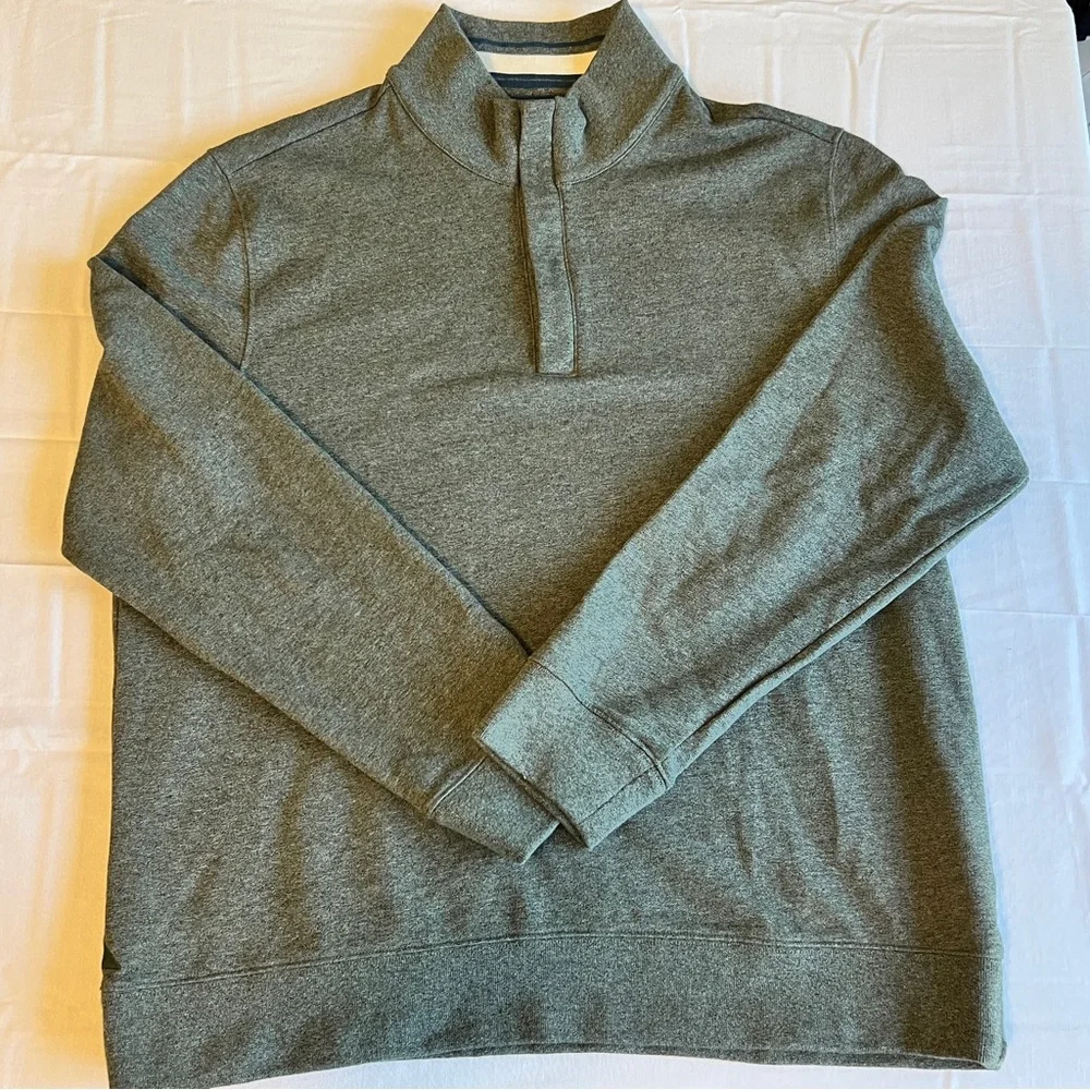 UNTUCKit Men’s Sage Green 1/4 Zip Pullover Sweatshirt Sweater - Picture 1 of 10